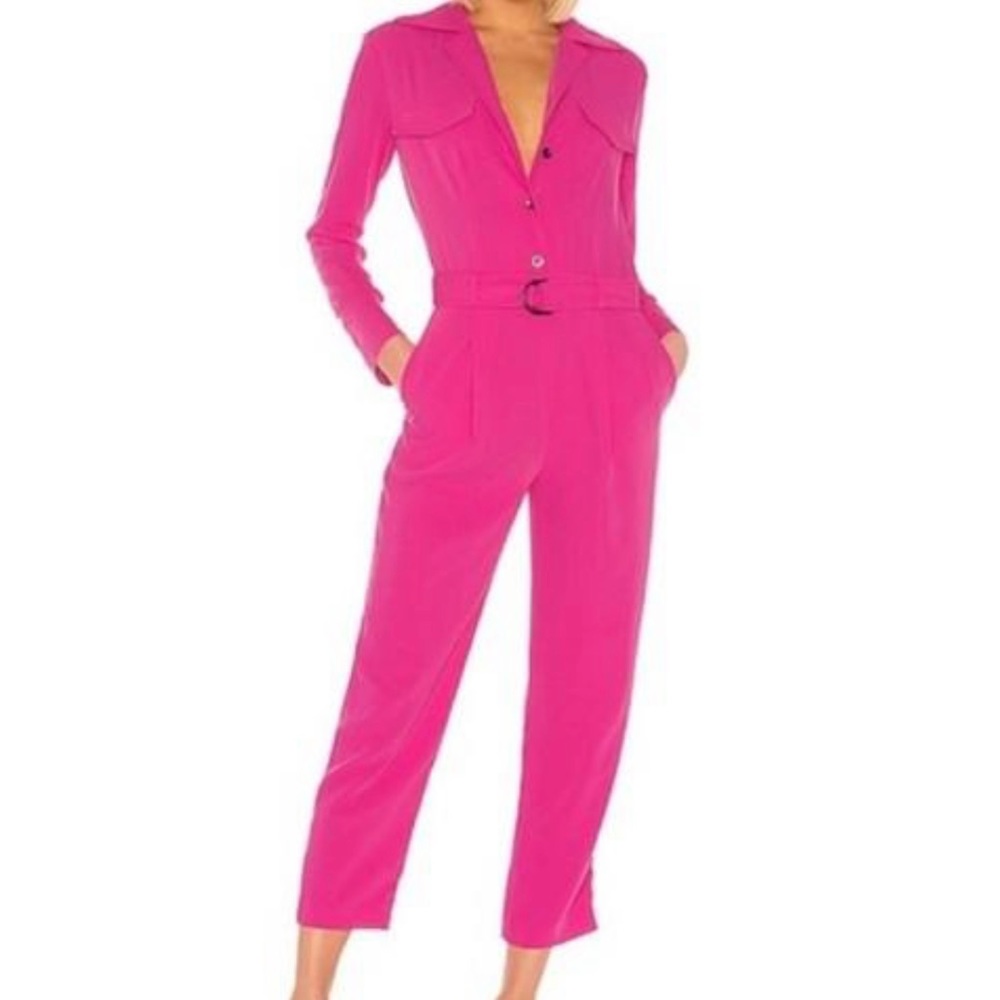Kenzo- Pink Bubble Gum V Neck Jumpsuit Size 38/US 6 (s)